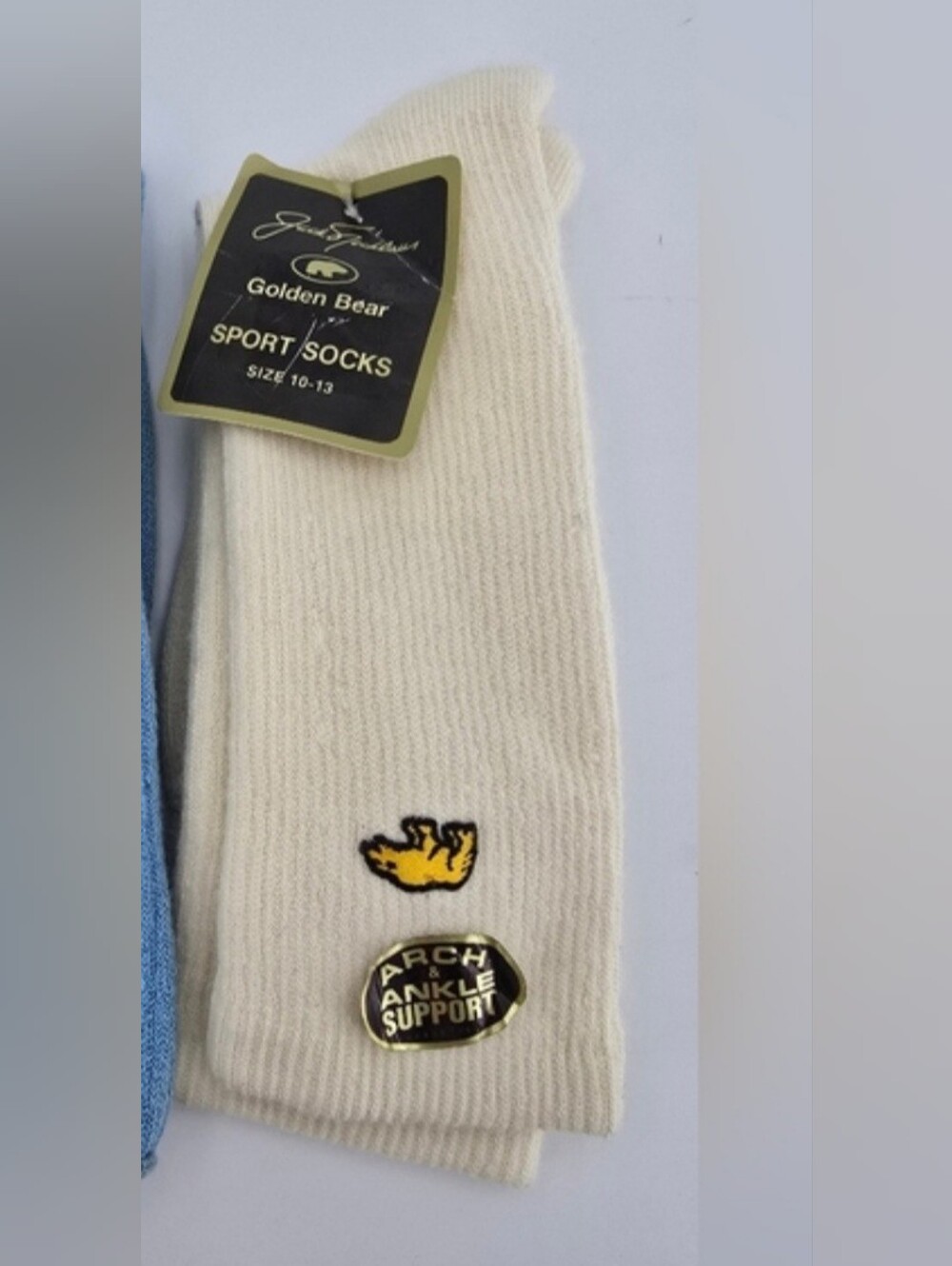 Jack Nichlaus Men's Cream Sport Socks with Arch & Ankle Support